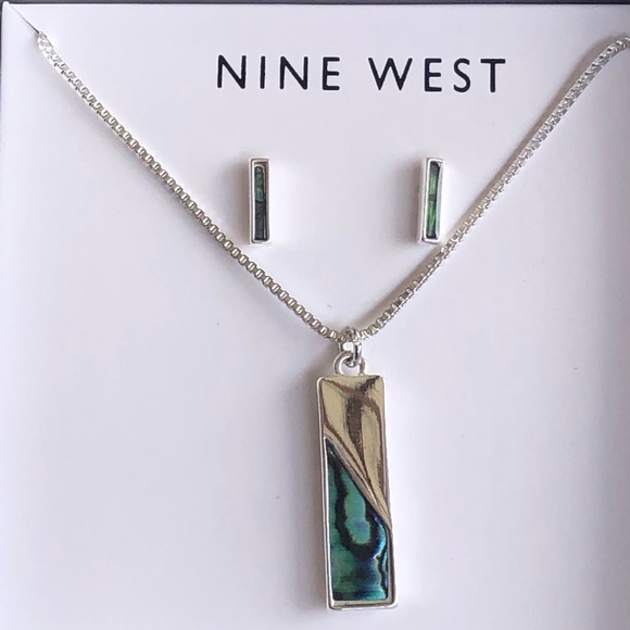 Nine West Jewelry - Nine West silver tone necklace & earrings set- new in box!
